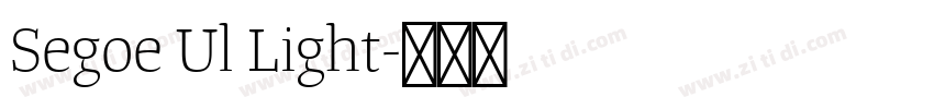 Segoe Ul Light字体转换